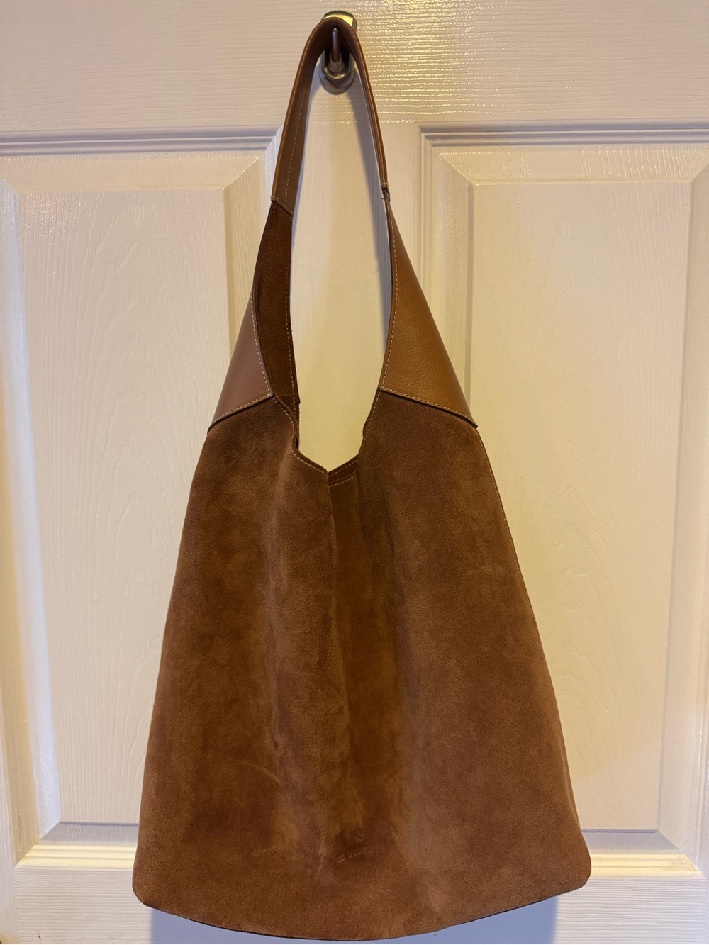 IL Bisonte Brown Suede Shoulder Hobo Bag
